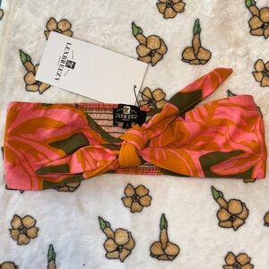 Lea Breezy Pink and Green Patterned Headband